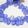 This listing is for the 52 pcs of Light Blue Chalcydony faceted Pear briolettes in size of 9x12 - 12x15 mm approx,,Length: 8.5 inch,,Total Pcs: 52